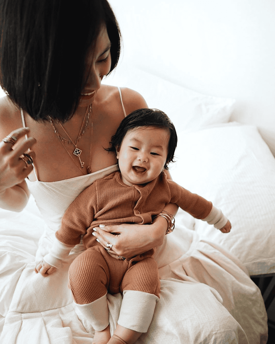 Liz Uy and son