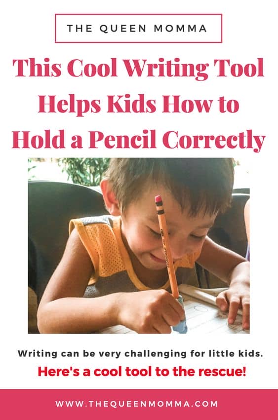 kid writing using cool writing tool