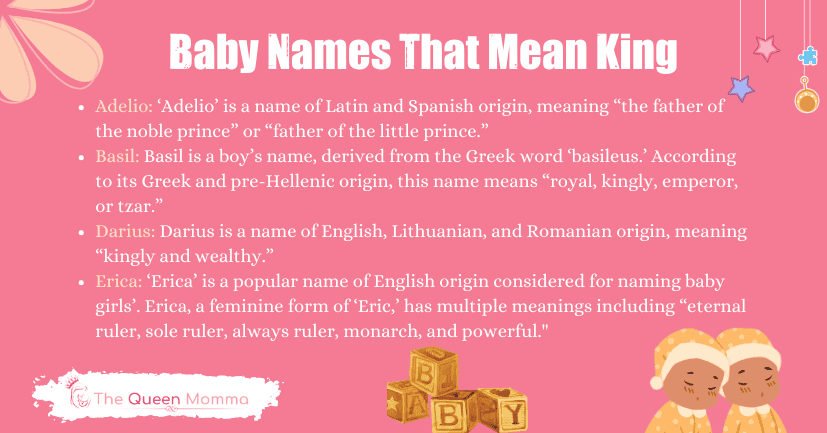 Baby Names That Mean King