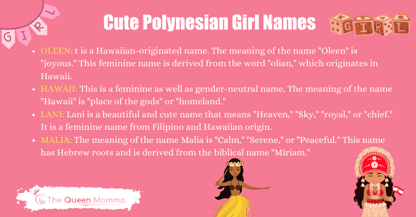 Cute Polynesian Girl Names