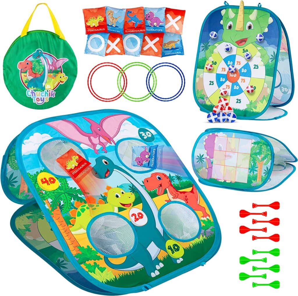 Chuchik Dinosaur-Unicorn 5in1 Animal Bean Bag Toss Game