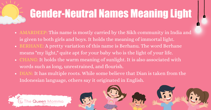 Gender Neutral Names Meaning Light