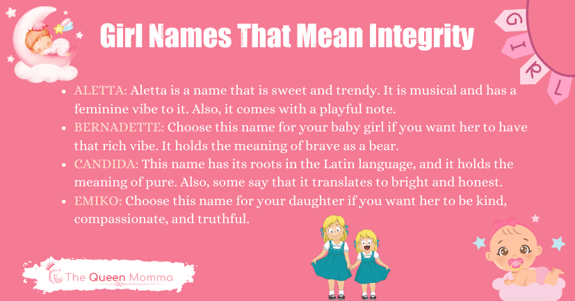 Girl Names That Mean Integrity