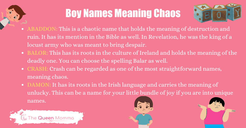 Boy Names Meaning Chaos