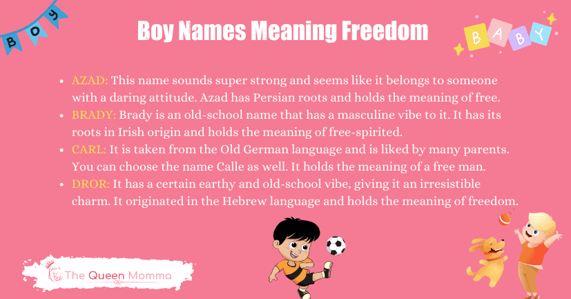 Boy Names Meaning Freedom