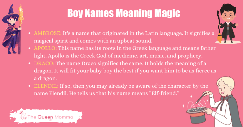 Boy Names Meaning Magic