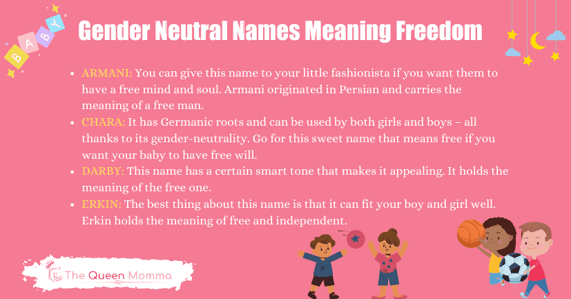 Gender Neutral Names Meaning Freedom
