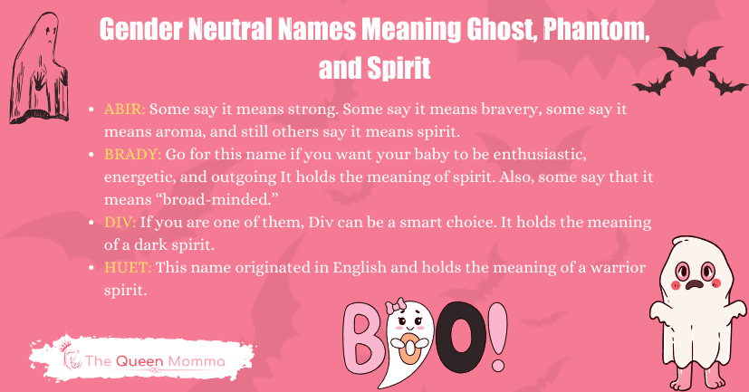 Gender Neutral Names Meaning Ghost, Phantom, and Spirit