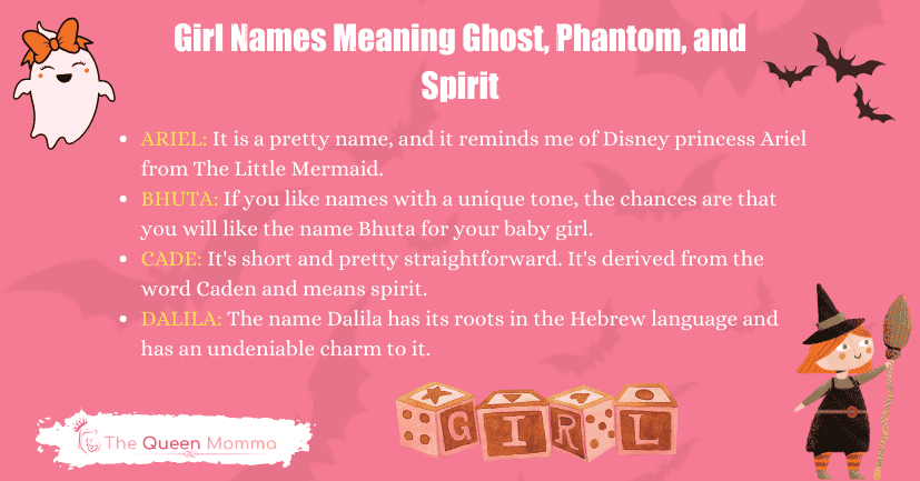 Girl Names Meaning Ghost, Phantom, and Spirit