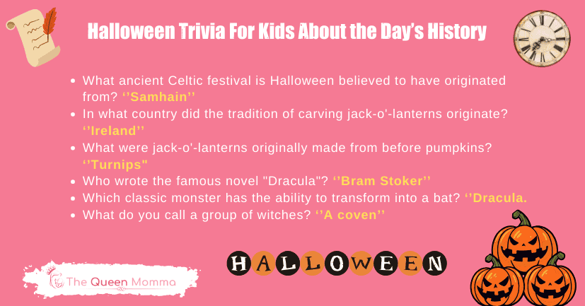 Halloween Trivia For Kids About the Day’s History